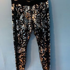 Express Mid Rise Sequin Small Leggings worn once.